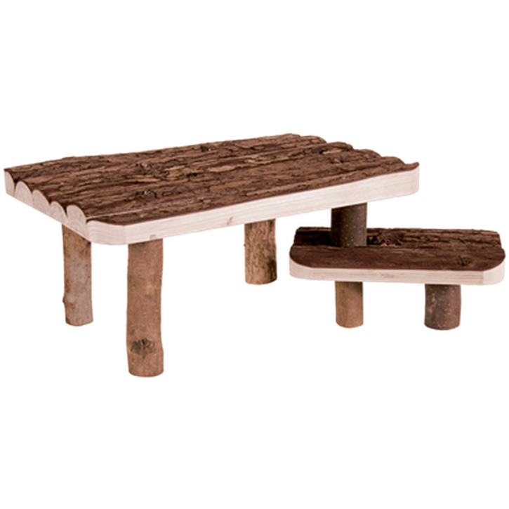 Trixie - Natural Living Shelter and Platform Brown 37 x 17 x 28 cm - Smådjur - ZOO.se