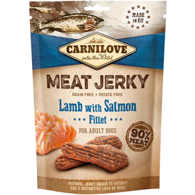 Carnilove - Jerky Lamb with Salmon Fillet 100 g - Hund - Hundgodis - ZOO.se