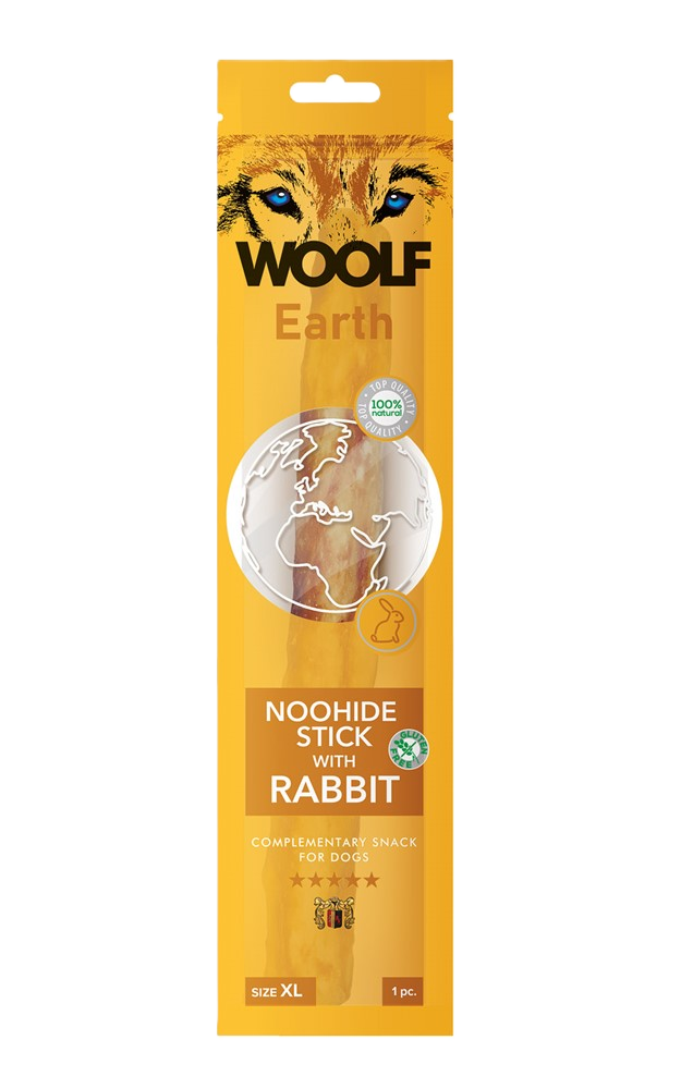 WOOLF Earth Noohide Stick with Rabbit XL 85g