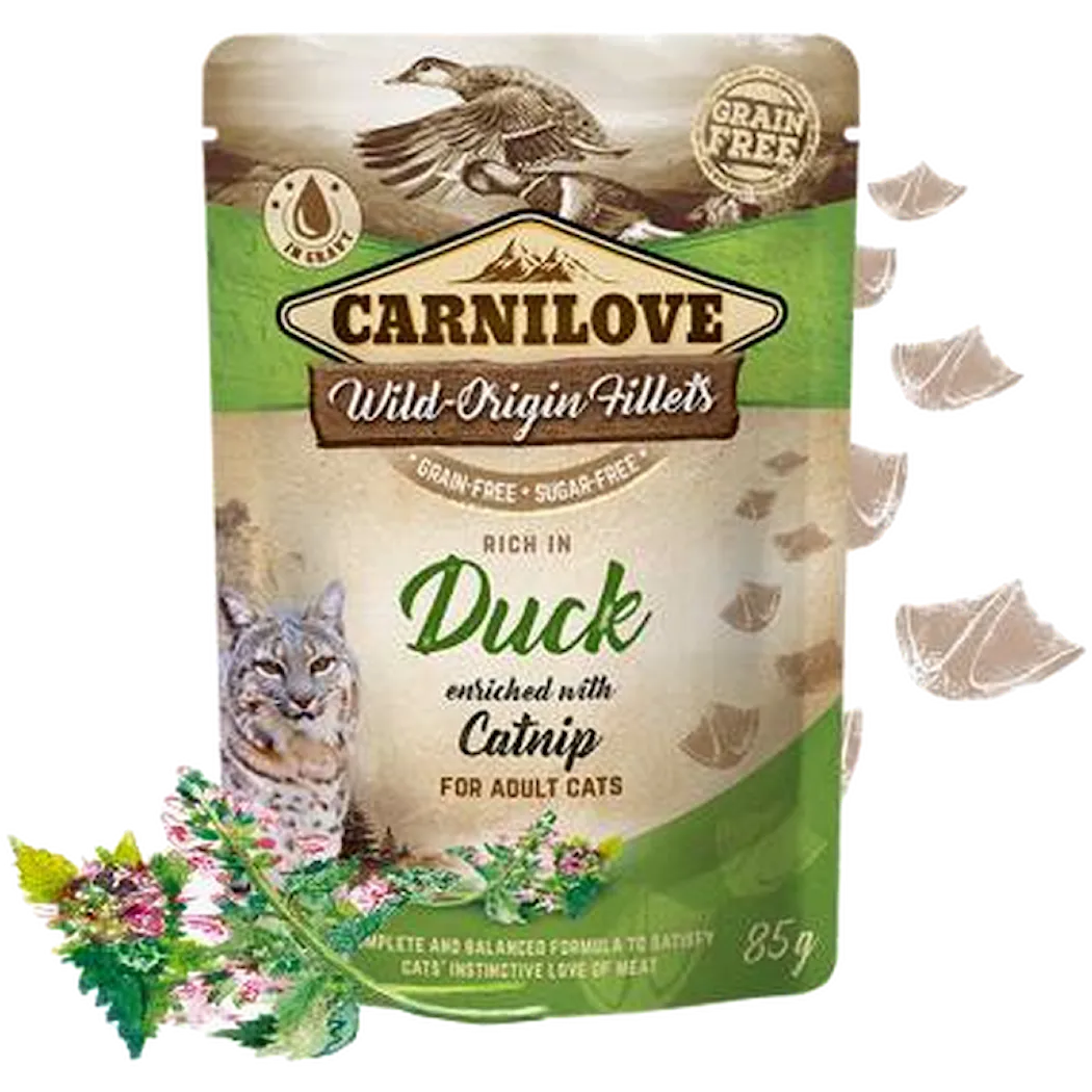 Carnilove Cat Pouch Duck enriched with Catnip