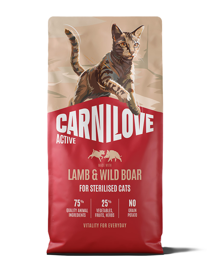 Carnilove Active Cat Lamb & Wild boar for Sterilised Adult All Breeds