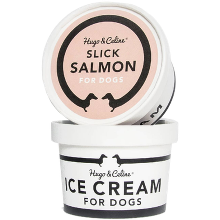 Hugo and Celine - Ice Cream Slick Salmon 120 g - Hund - Hundgodis - Hundglass & Yoghurt - ZOO.se