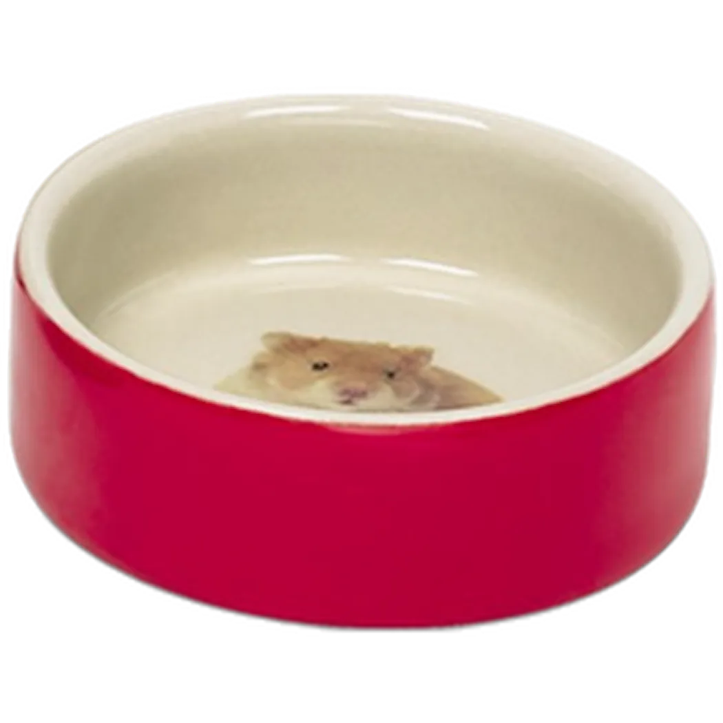 Rodent Hamster Bowl Red 7,5x2,5cm