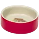 Hamster Ceramic Feeding Bowl Red 50 ml