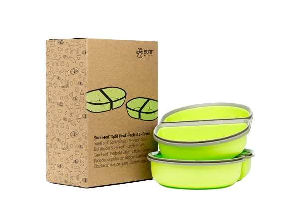 SureFeed Extra Matskål - Grön / Delad 2-pack