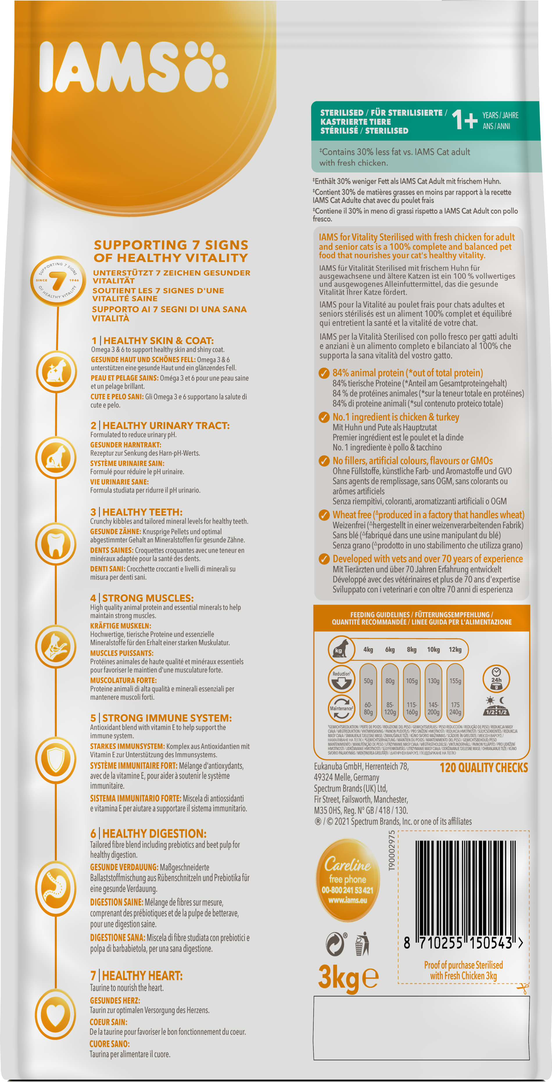 IAMS Cat Sterilised Chicken 3 kg - back.png