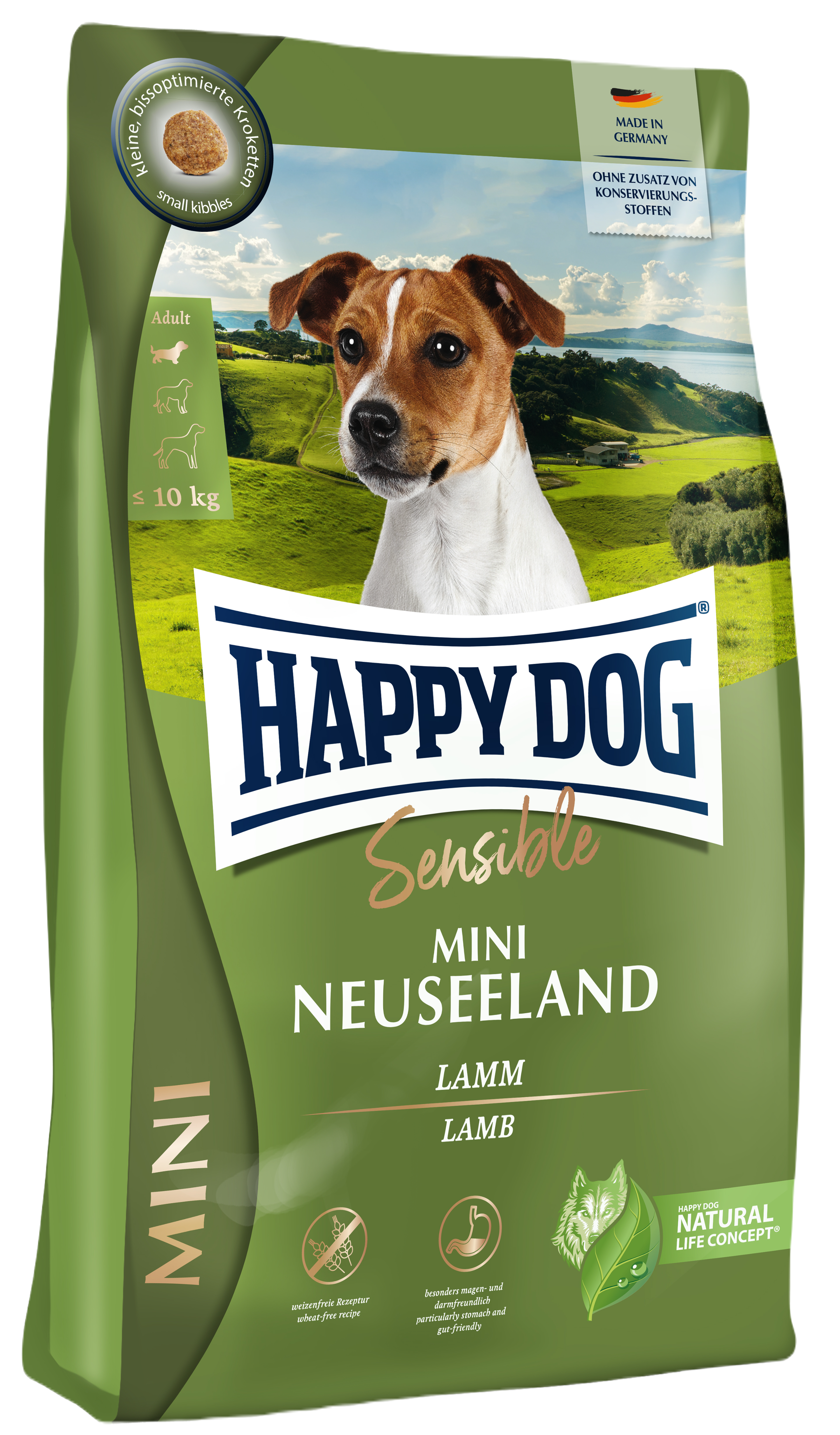 happy-dog-dry-food-supreme-sensible-neuseeland-mini-glutenfree-lamb