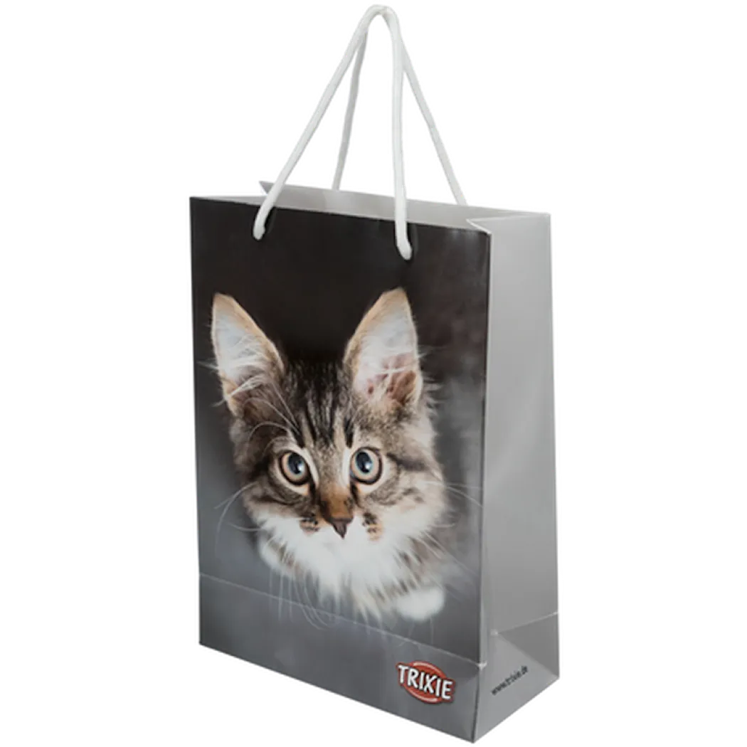 Junior Paper Bag Puppy/Kitten Photo Motif Gray 23 x 31 x 10 cm