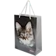 Junior Paper Bag Puppy/Kitten Photo Motif Gray 23 x 31 x 10 cm