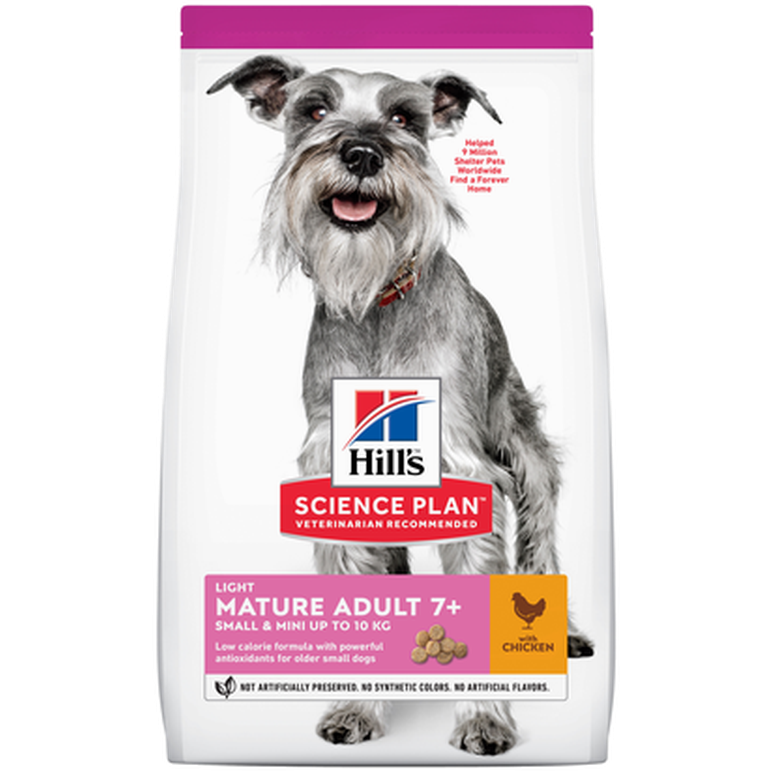 Hills Science Plan Mature 7+ Light Small & Miniature Chicken - Dry Dog Food 2,5 kg