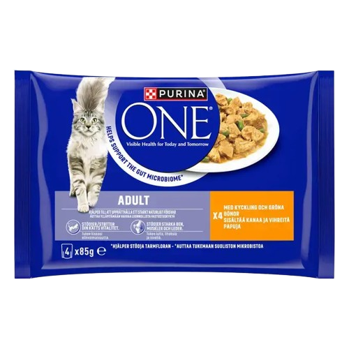 Purina ONE - Adult 4 x 85g - Katt - Kattfoder & kattmat - Blötmat & våtfoder till katt - ZOO.se