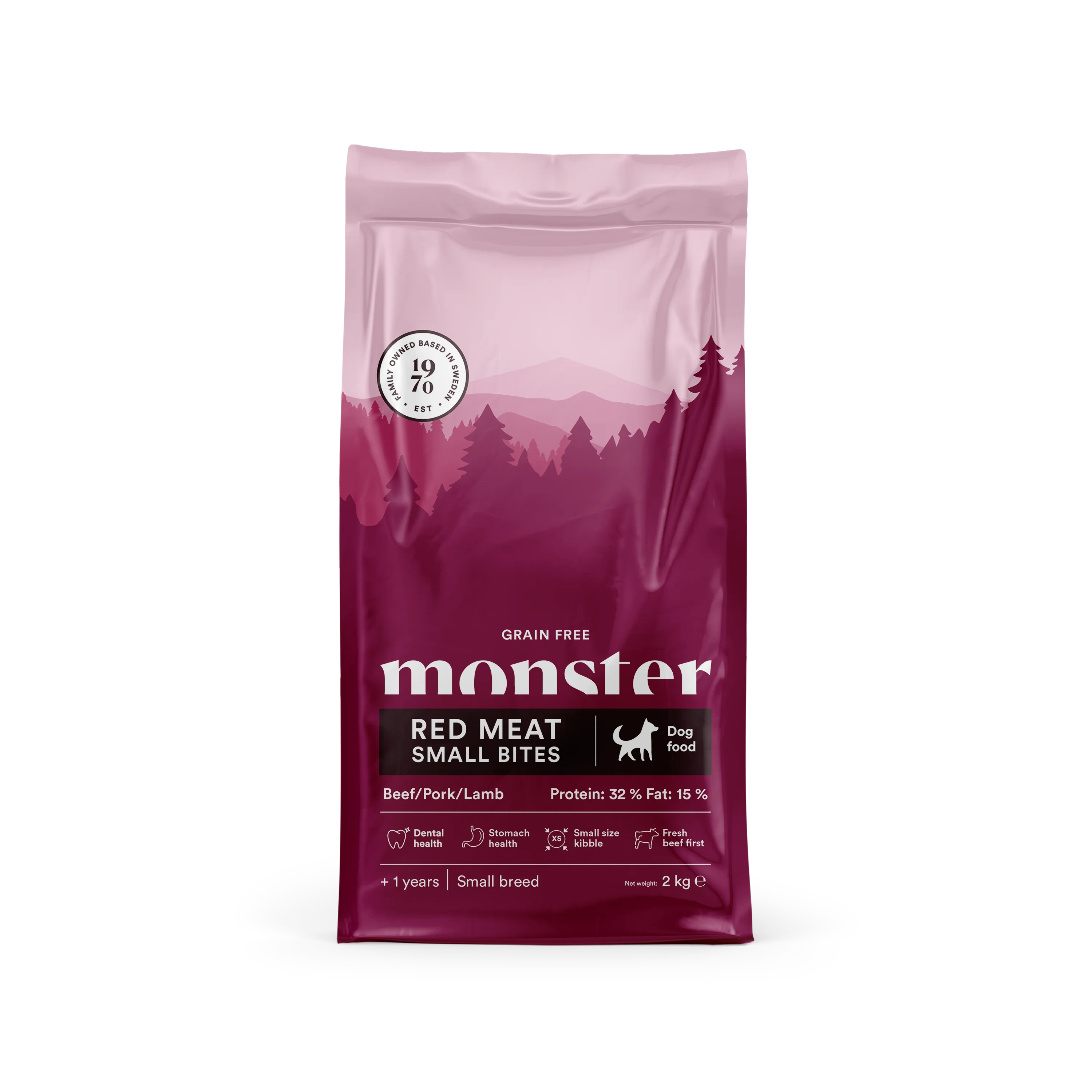 Monster Pet Food Dog Grain Free Adult Red Meat Small Bites