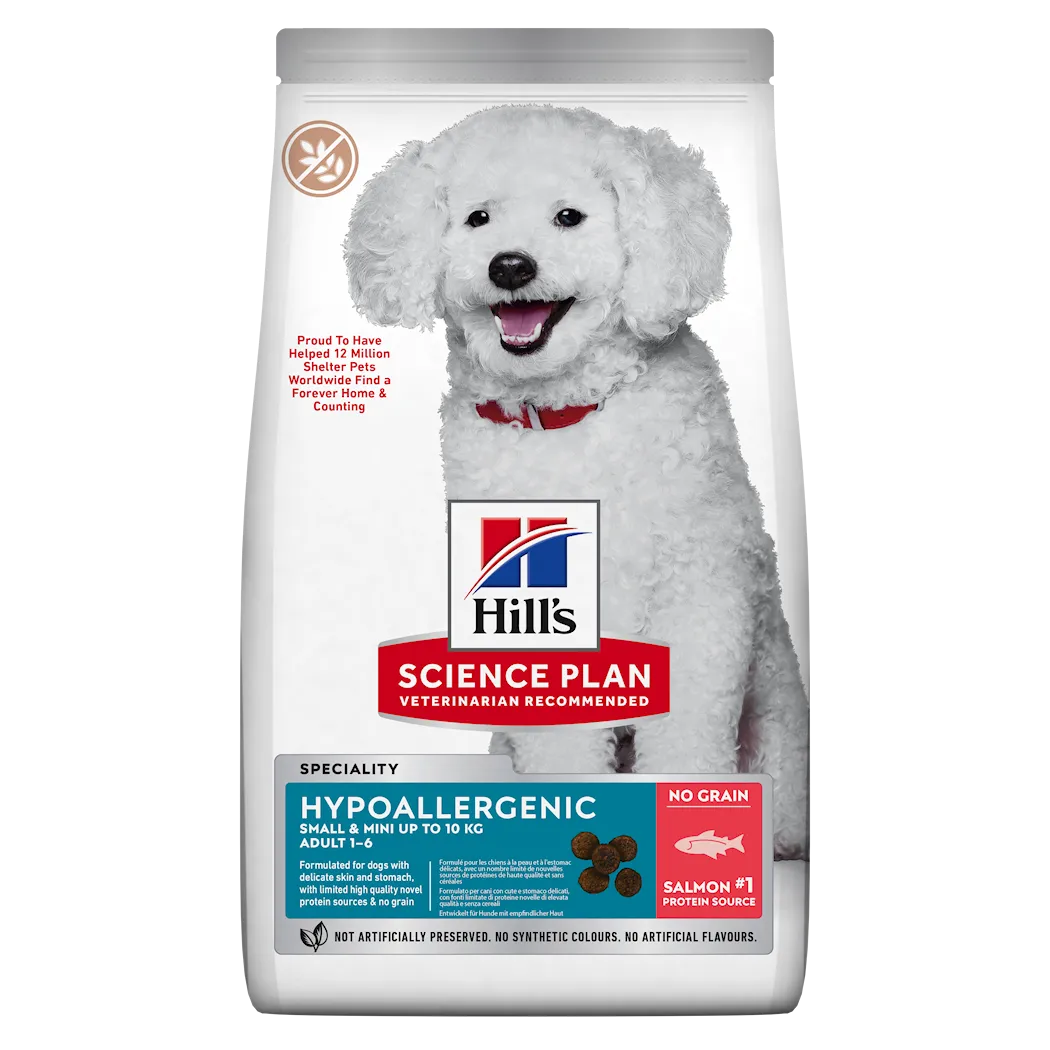 Hypoallergenic Adult Small & Mini hundfoder med lax