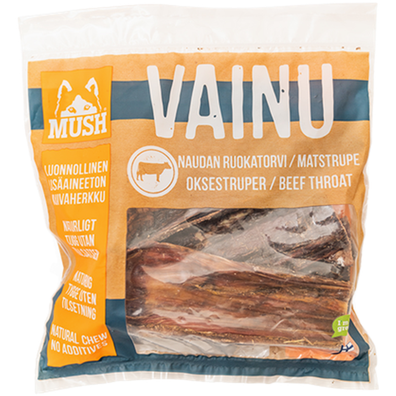 Mush - Vainu Nöt Matstrupe Orange 220 g - Hund - Hundgodis - ZOO.se