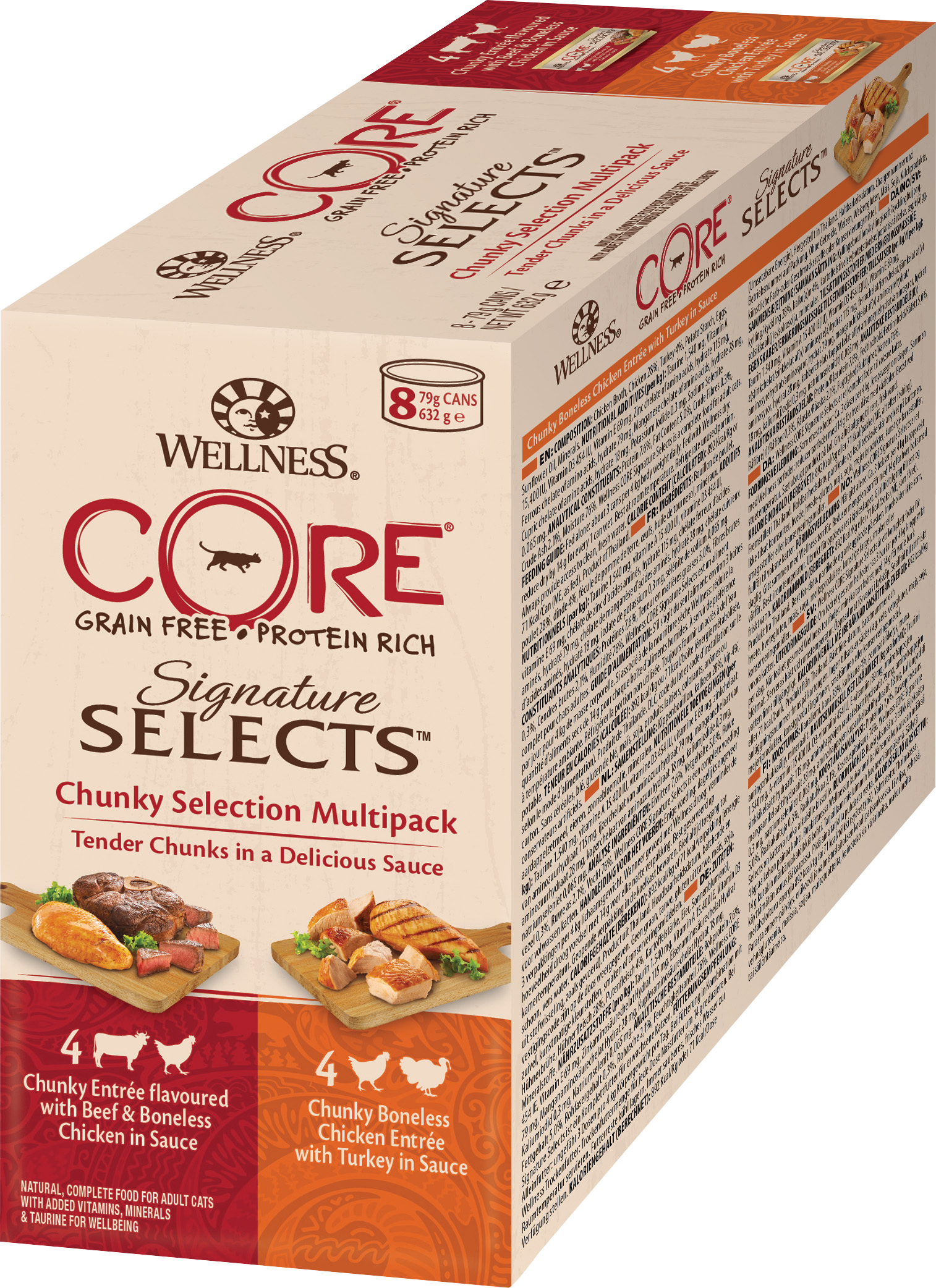 CORE Petfood - Signature Selects Chunky Selection Multipack 8x79g - Katt - Kattefôr & kattemat - Våtfôr og våtmat - ZOO.no