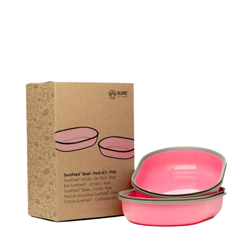 SureFeed - Extra Matskål - Rosa / Odelad 2-pack - Katt - Matplats & Vattenfontäner för katt - ZOO.se