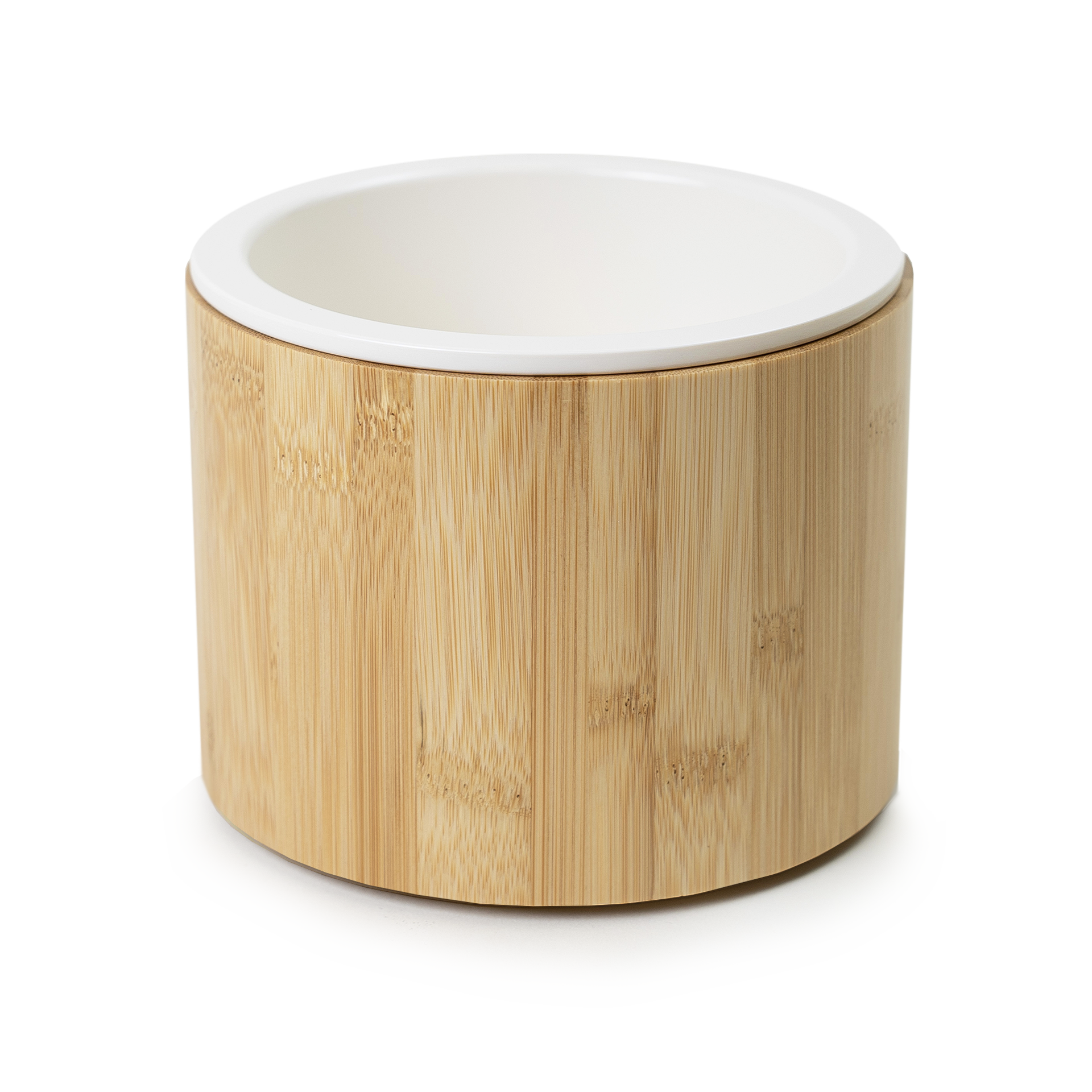 Upphöjd Matskål Bamboo Ergo Vit M 400ml 14x10cm