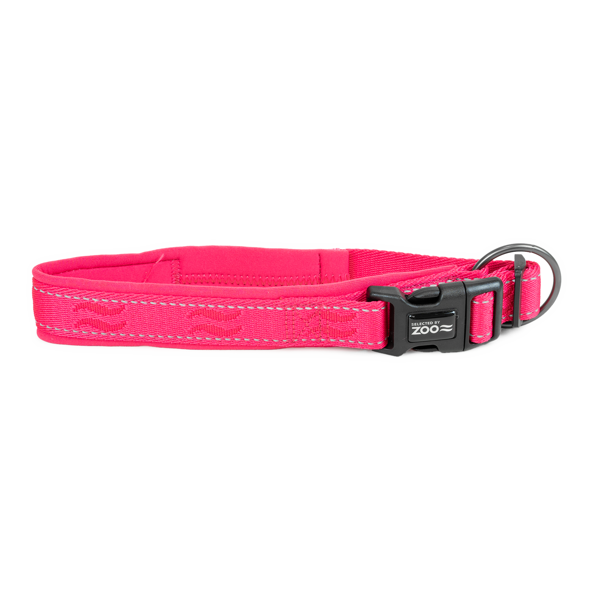 Hundhalsband Rufus vadderat ställbart 25 mm x 4050 cm Rosa