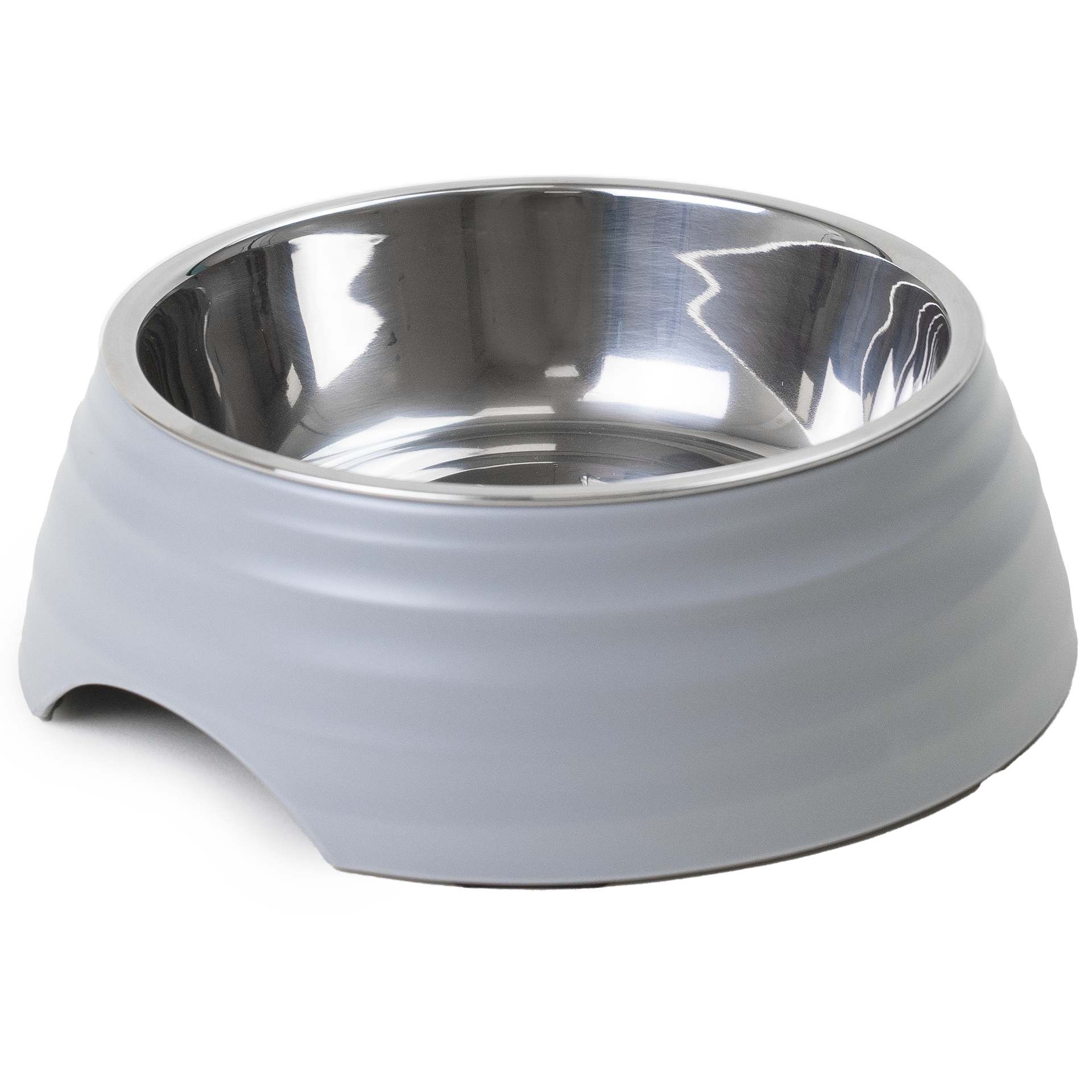 Selected by ZOO - Matskål Ripple Grå L 700ml, 22x7,5cm - Hund - Matplats & Vattenautomater för hund - ZOO.se