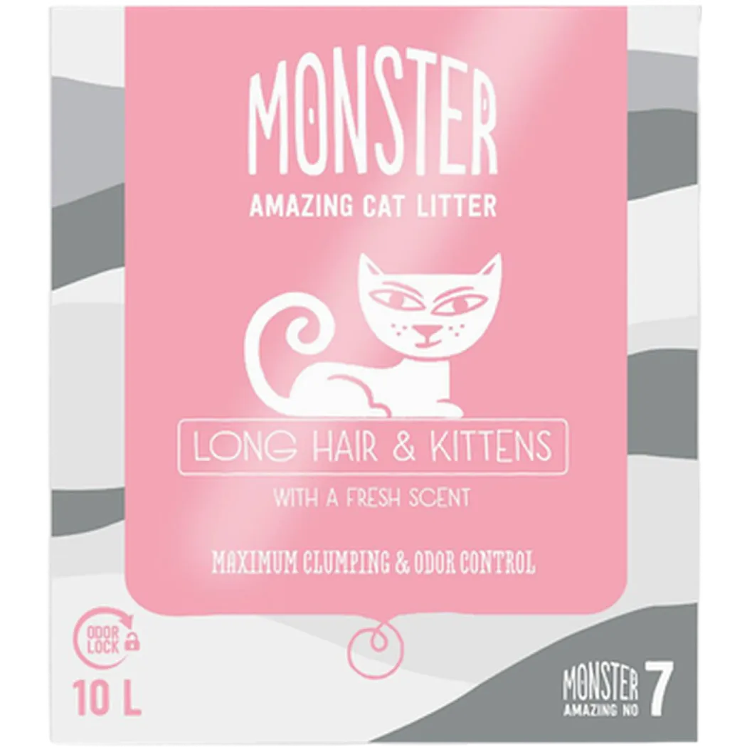 Monster Kissanhiekka Long Hair & Kitten 10 l