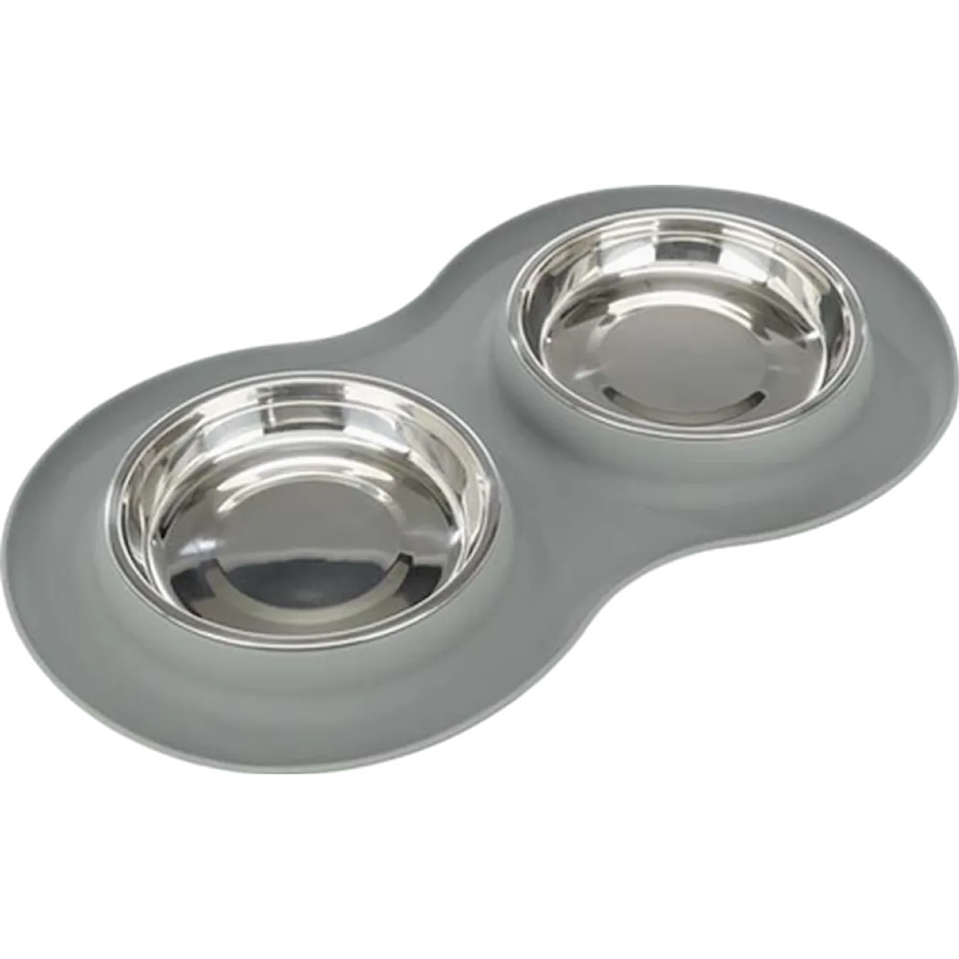 Trixie Bowl Set Silicone/Stainless Steel