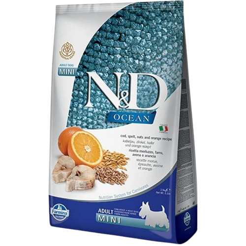 N&D Dog Ocean Codfish Pumpkin & Orange Adult Mini 2,5 kg