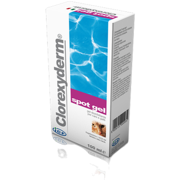 ICF - Clorexyderm Spot gel 100 ml - Veterinär - Öronrengöring & Öronvård - Örondroppar & Öronbehandling - ZOO.se