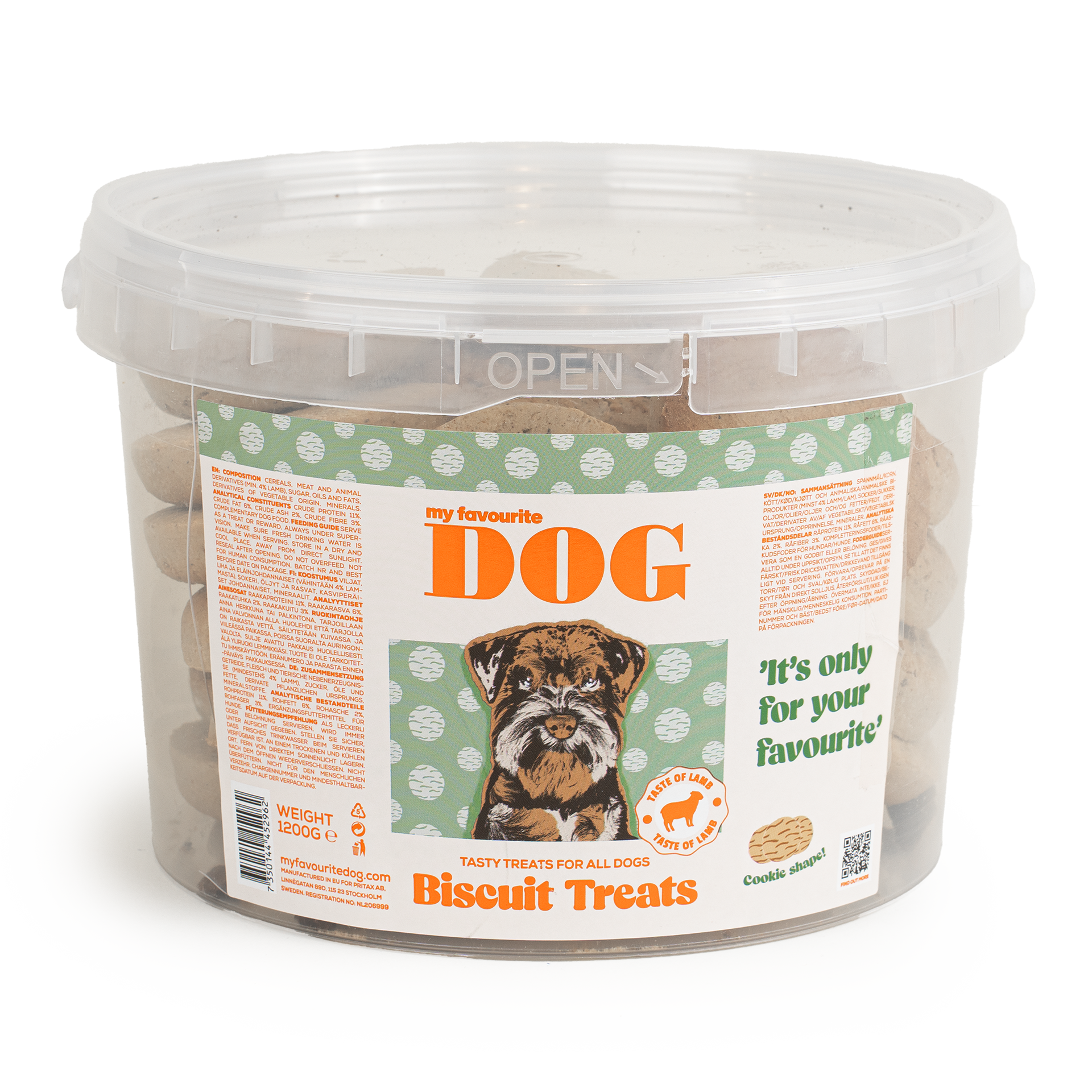 My favourite DOG - Cookies with lamb flavour 1,2kg - Hund - Hundgodis - ZOO.se