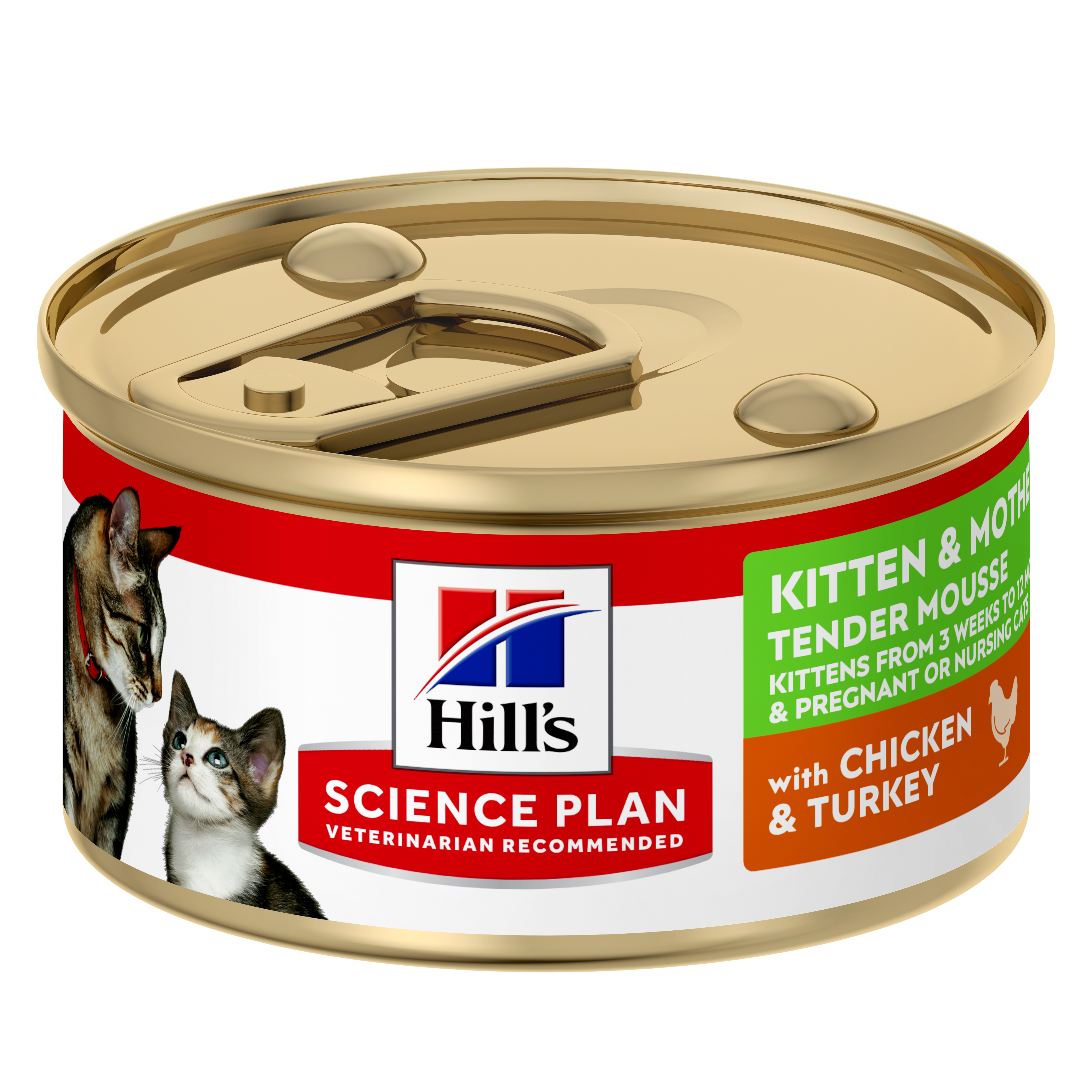 Kitten Nutrition Mousse Chicken & Turkey Canned - Wet Cat Food 85 g x 24 - Katt - Kattfoder & kattmat - Blötmat & våtfoder till katt - Hills Science Plan - ZOO.se