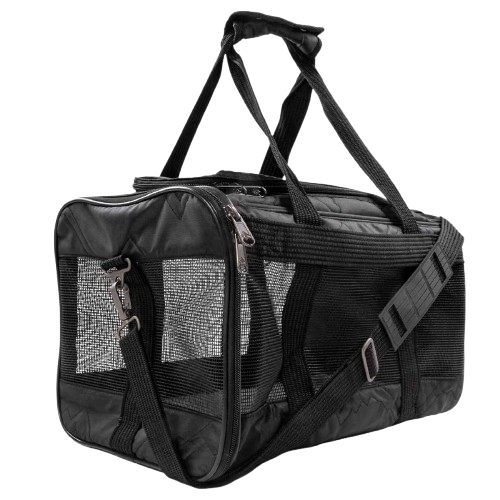 Deluxe kjæledyrbærer svart stor 48x30x29cm - Hund - Hundebur & transportvesker - Bilbur & hundetransportbur, Hund - Hundebur & transportvesker - Flybur & kabinbag for hund - Sherpa