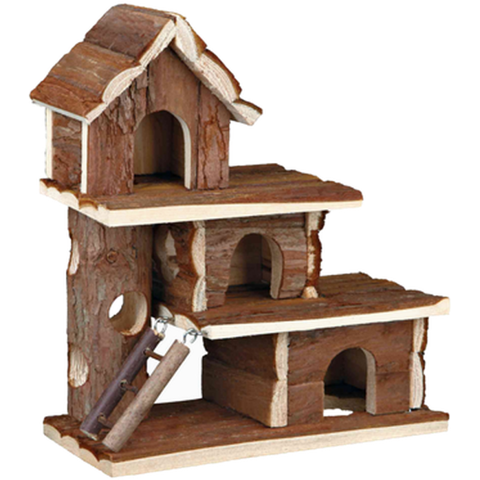 Trixie - Natural Living Tammo House Natural Wood Brown 25 x 30 x 12 cm - Smådjur - ZOO.se
