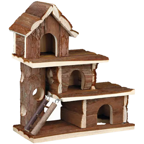 Natural Living Tammo House Natural Wood Brown 25 x 30 x 12 cm