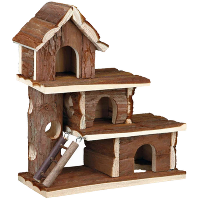 Natural Living Tammo House Natural Wood Brown 25 x 30 x 12 cm 