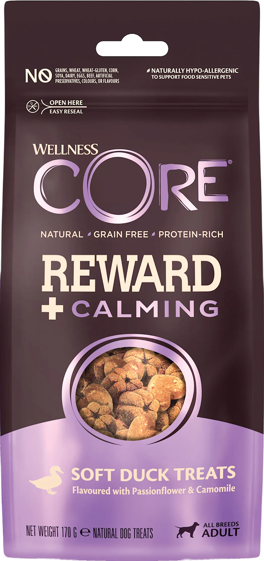 CORE Petfood Reward+ Treats Duck Calming 170g
