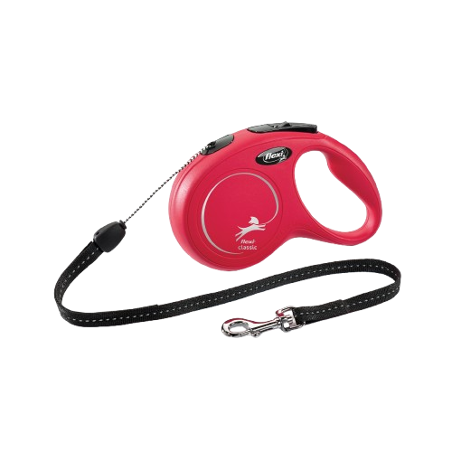 Flexi - Rullkoppel New Classic Cord 8m, S max 12kg, Röd - Hund - Hund - ZOO.se