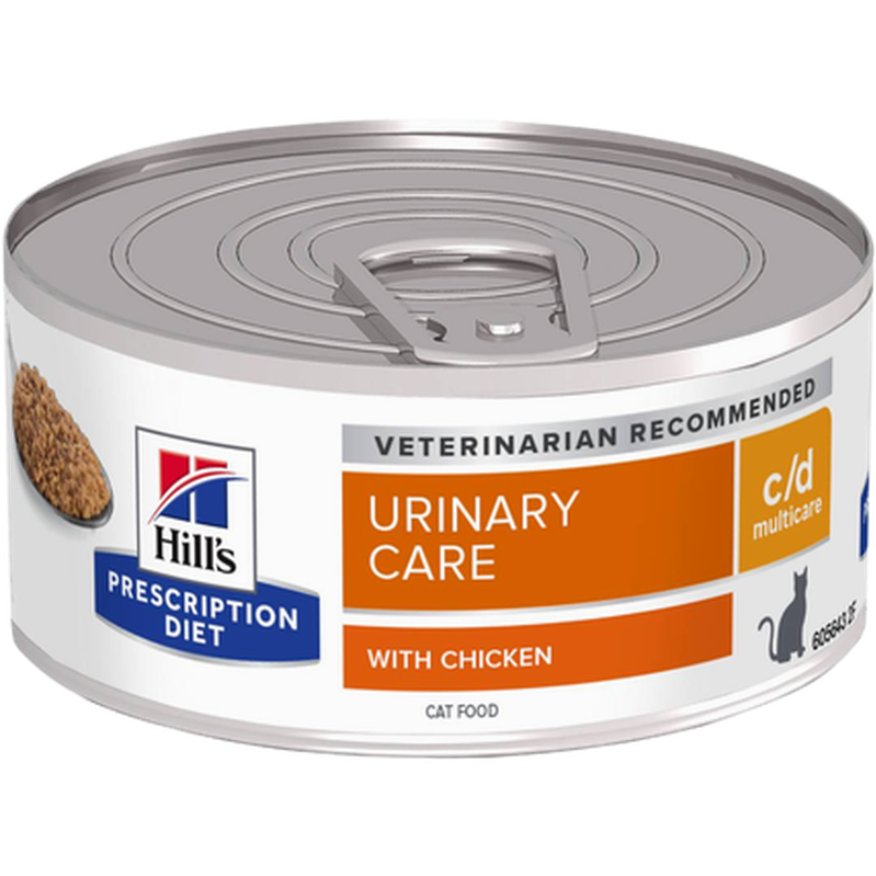 c/d Multicare Minced Chicken Canned - Wet Cat Food 156 g x 24 - Katt - Kattefôr & kattemat - Veterinærfôr for katt, Veterinær - Veterinærfôr til katter - Hill's Prescription Diet Feline