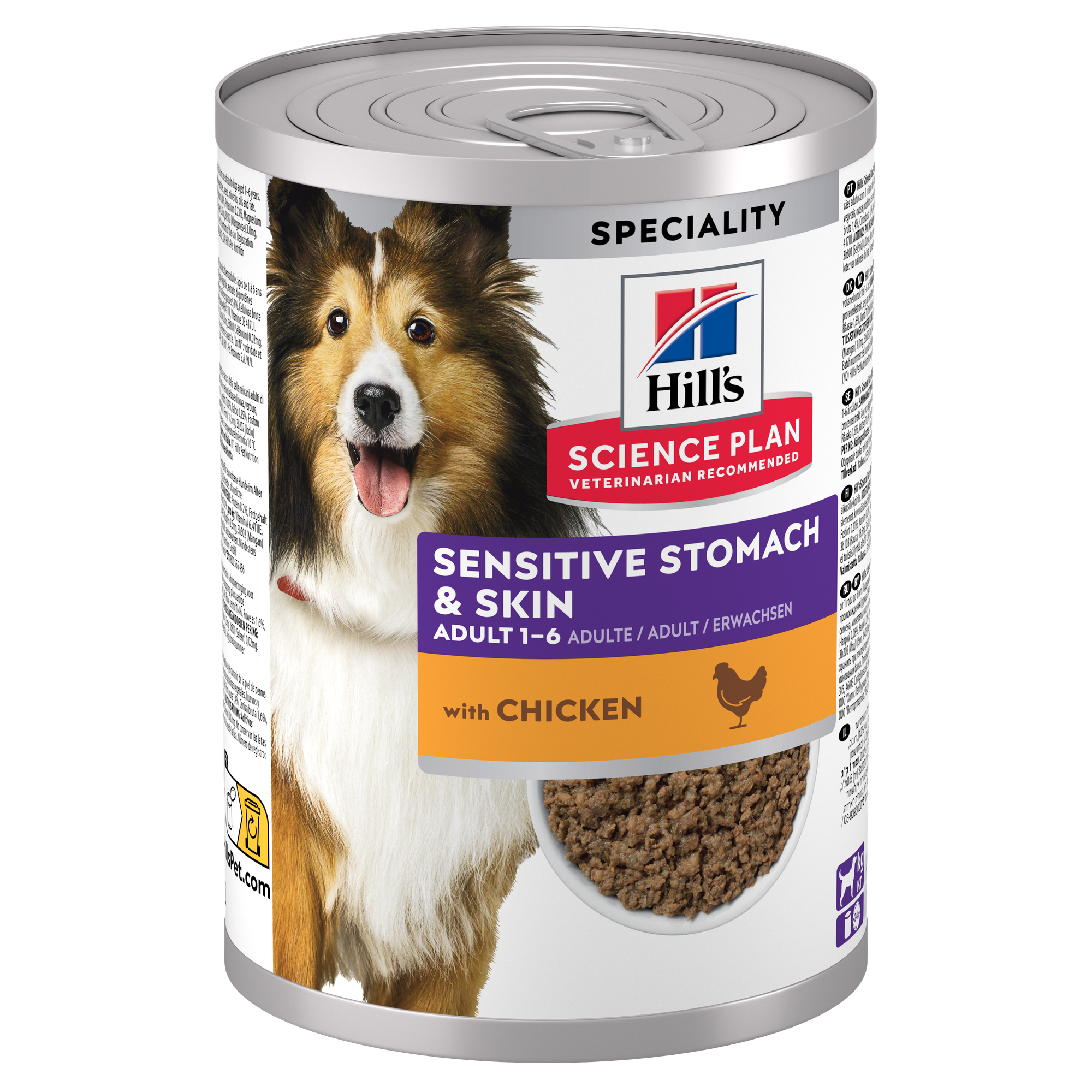 Hills Science Plan Canine Adult Sen.Stomach & Skin Chicken & Vegetables 370g