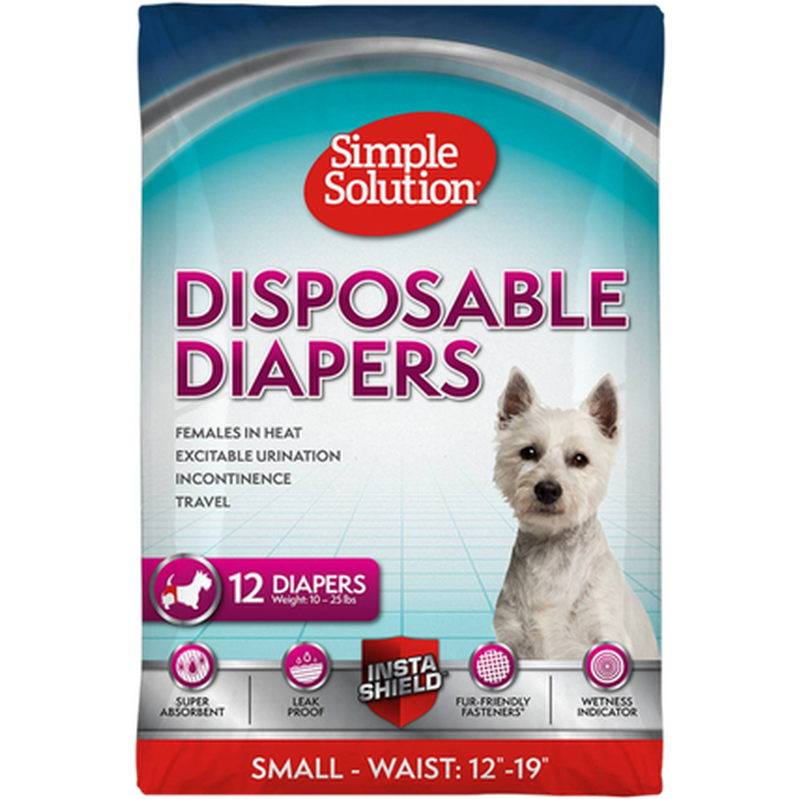Disposable Diapers Females Small - Hund - Hundvård & Tillskott - Tikskydd Pinkskydd & Blöjor - Simple Solution - ZOO.se