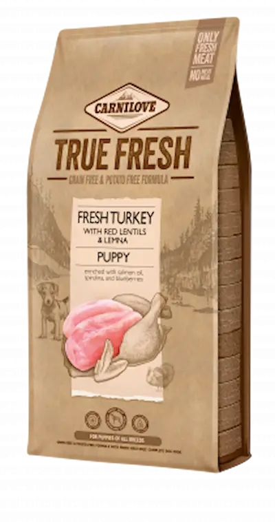 Carnilove Dog True Fresh Turkey Puppy - Kuivaruoka koiranpennuille, kalkkuna 4 kg