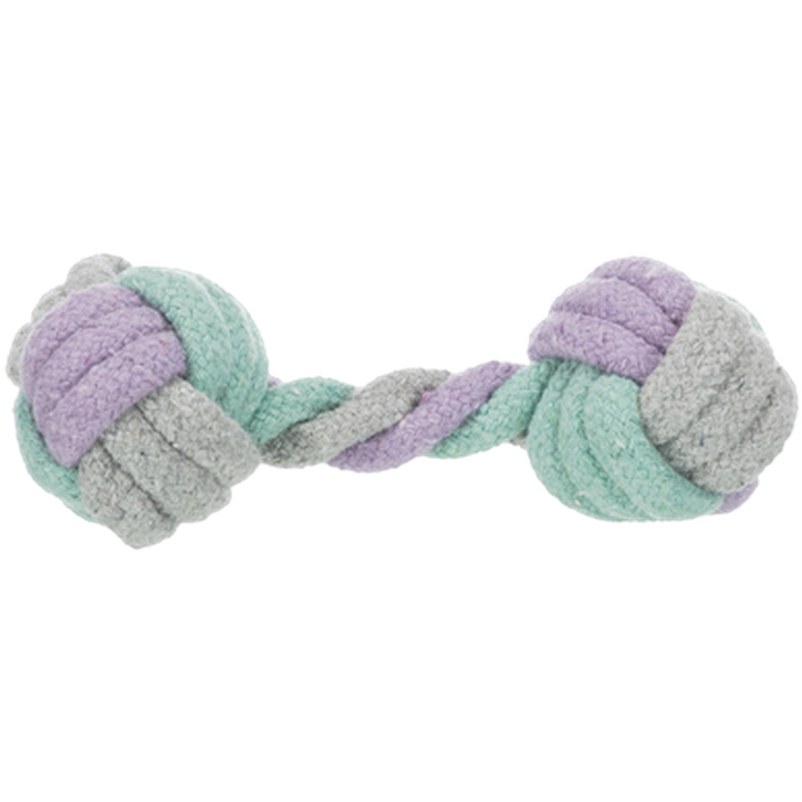 Junior Rope Dumbbell Light/Lilac/Mint Multicolored 15 cm - Hund - Hundleksaker & Spel - Kampleksaker, tuggleksaker & rep - Trixie - ZOO.se