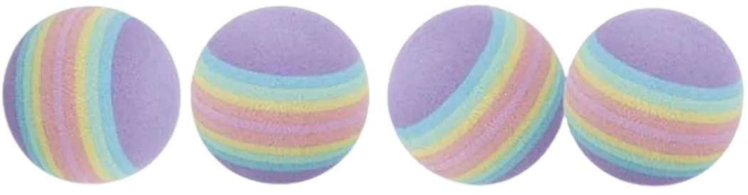 Trixie Kattleksak Regnbågsbollar 4-pack 3,5 cm