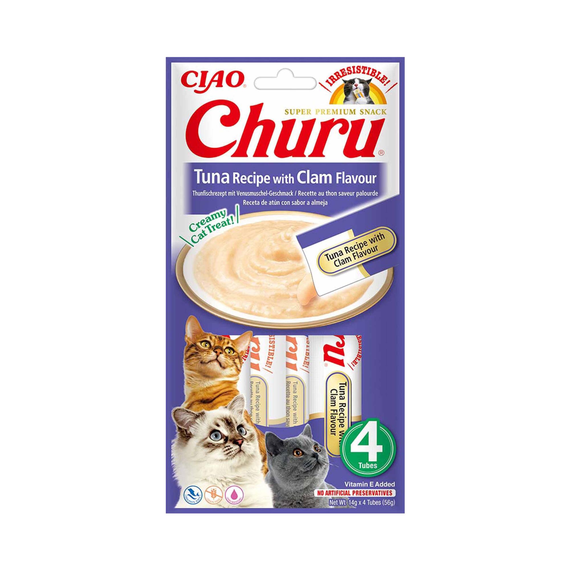 Churu Cat Tuna Withclam Flavour 4X14G