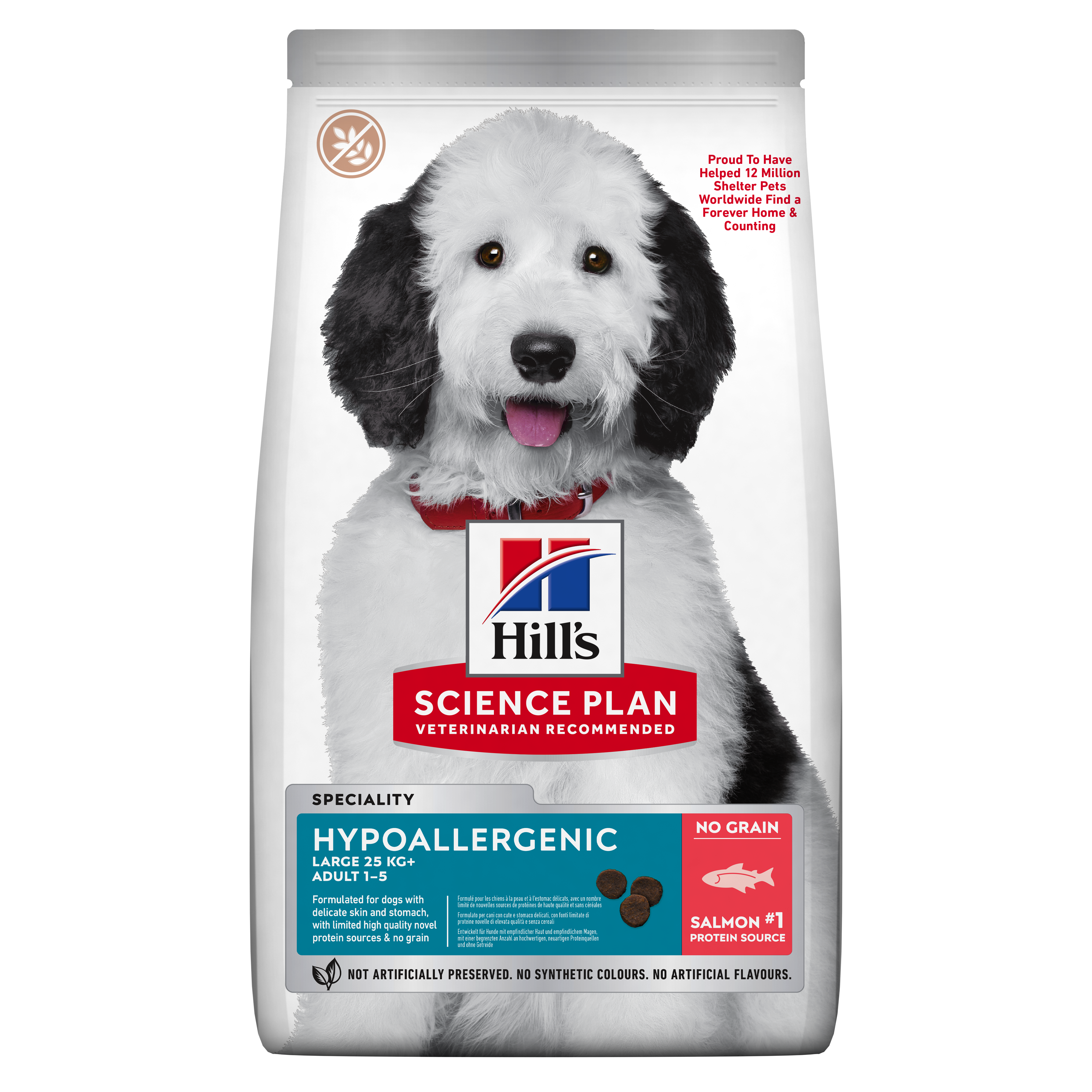 Hills Science Plan - Hypoallergenic Adult Large Breed torrfoder för hundar med lax 14 kg - Hund - ZOO.se