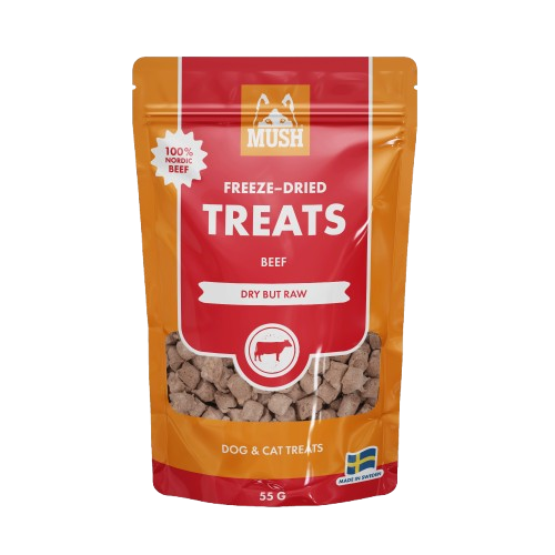 Mush - Treats Frystorkat Nöt 55 g - Hund - Hundgodis - Träningsgodis & belöningsgodis - ZOO.se