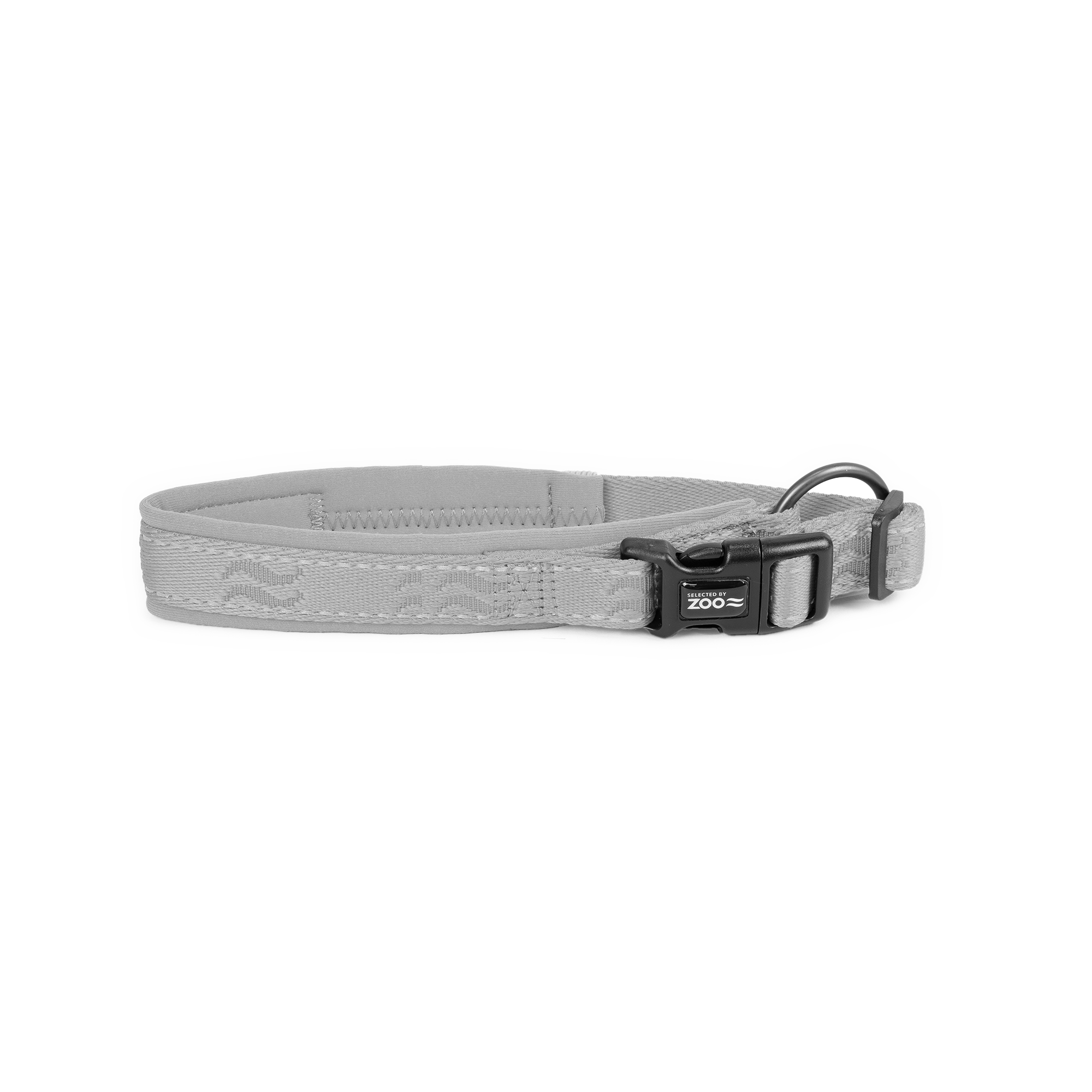 Hundhalsband Rufus vadderat ställbart 20 mm x 3545 cm Grå
