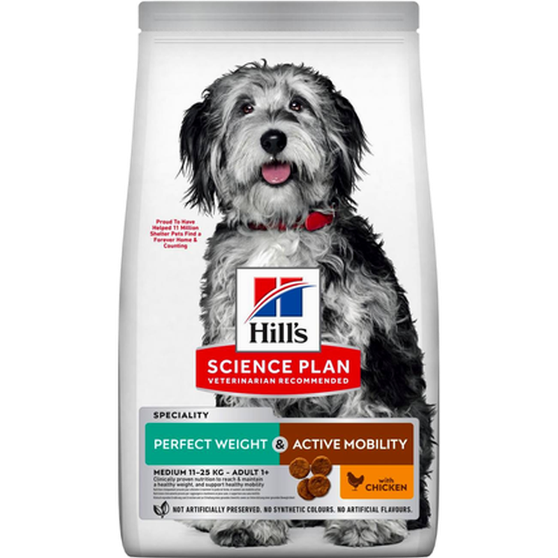 Hills Science Plan - Adult Weight & Active Mobility Medium 12 kg - Hund - Hundmat & hundfoder - ZOO.se