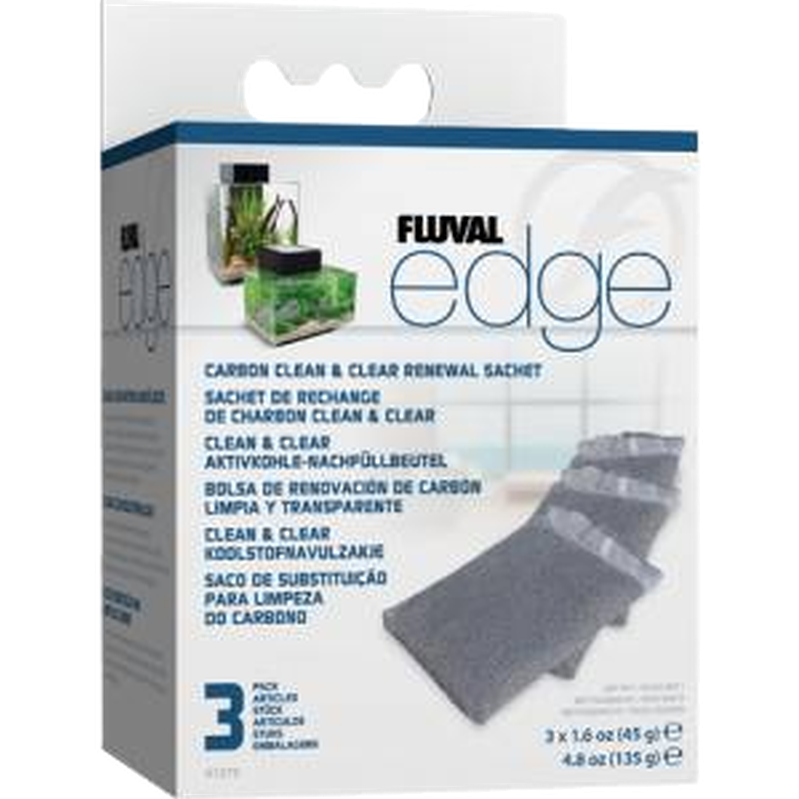 Fluval - Edge Kolfilter Black 3-pack - Akvaristik - Akvariepumpar & Filter för akvarium - ZOO.se