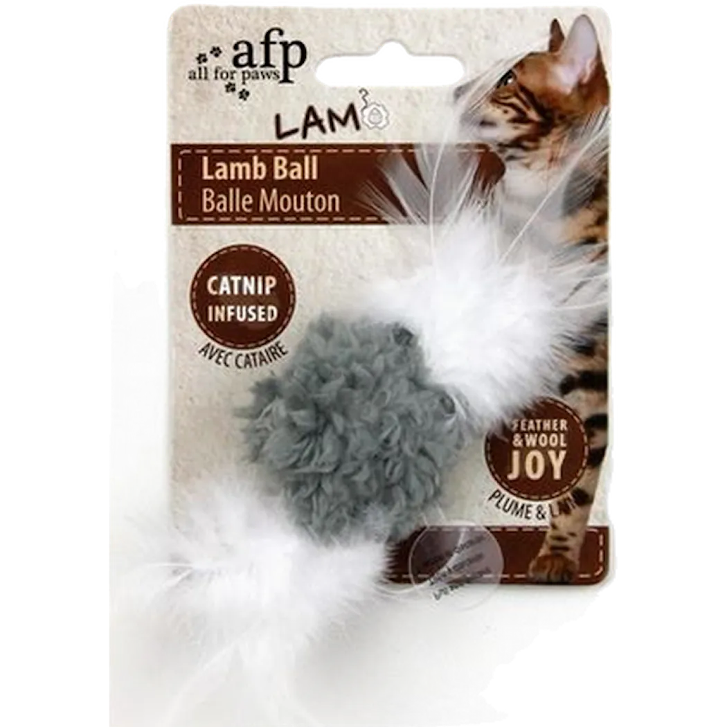 LAM Lamb Ball Cat Toy Gray 5 x 3 cm