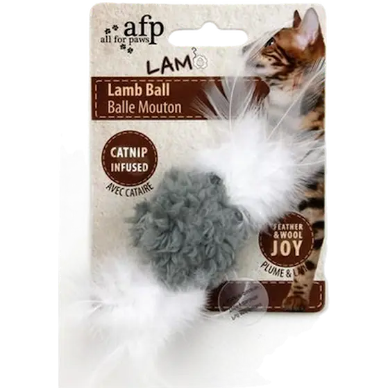 LAM Lamb Ball Cat Toy Gray 5 x 3 cm