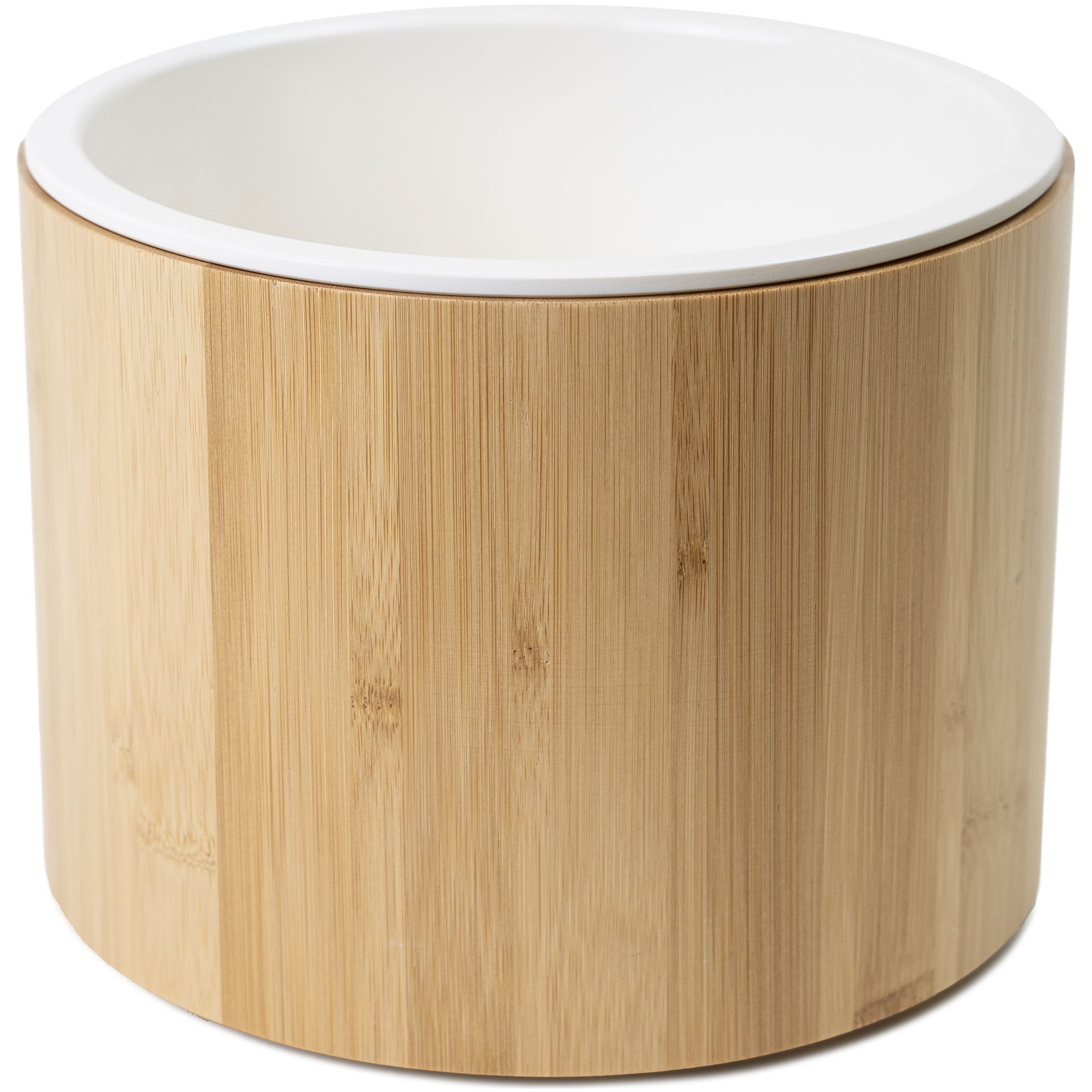 Upphöjd Matskål Bamboo Ergo Vit XL 1500ml 22x15cm